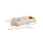 Contemporary Modern Solid Color Scratch-durable Standard Sofa/Loveseat/Single Sofa in White, 2-seater/Seats 3/Seats 4 with 2 Pillows/1 Pillow