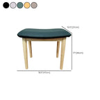 Casual Rectangular Solid Color Standard Ottoman in Pleather with Black/Lime Green/Citrus Color Upholstery