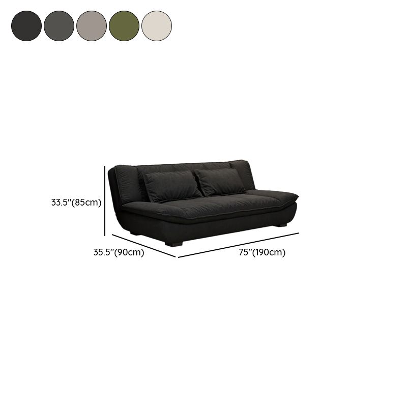 Simplistic Scratch-defiant Futon Fold Out Bed with Pillow Back Loveseat and Pillow in King/Queen/Full Size