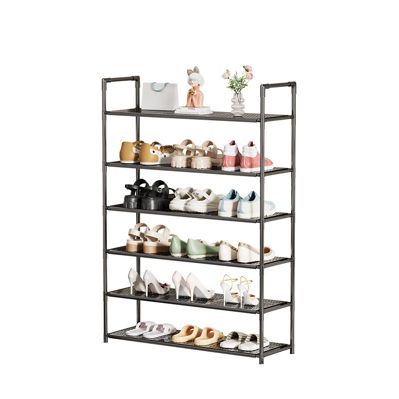 Modern Rectangle Ink Metal 21-30 Pairs/11-20 Pairs/1-10 Pairs Shoe Rack for Drawing Room with 7 Shelves/6 Shelves/4 Shelves