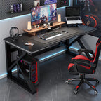 Modern Simple Style Office Computer Desk with Cable Management, Steel Base, Warp Resistant, Free Standing, Length 36 to 47.9 in/60 in & above/48 to 59.9 in