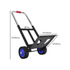 Adult Folding Rolling Cart with Storage Tray, Casters & Handle, Black Metal Frame