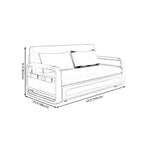 Convertible Futon Sofa Bed Tight Back Faux Leather Settee Loveseat