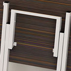 Composite Wood Dining Table with Crossed Legs, Foldable Square Top for 2-seater