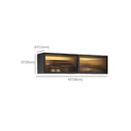Modern Metal Wall Mount Above Fridge Cabinet with Repository