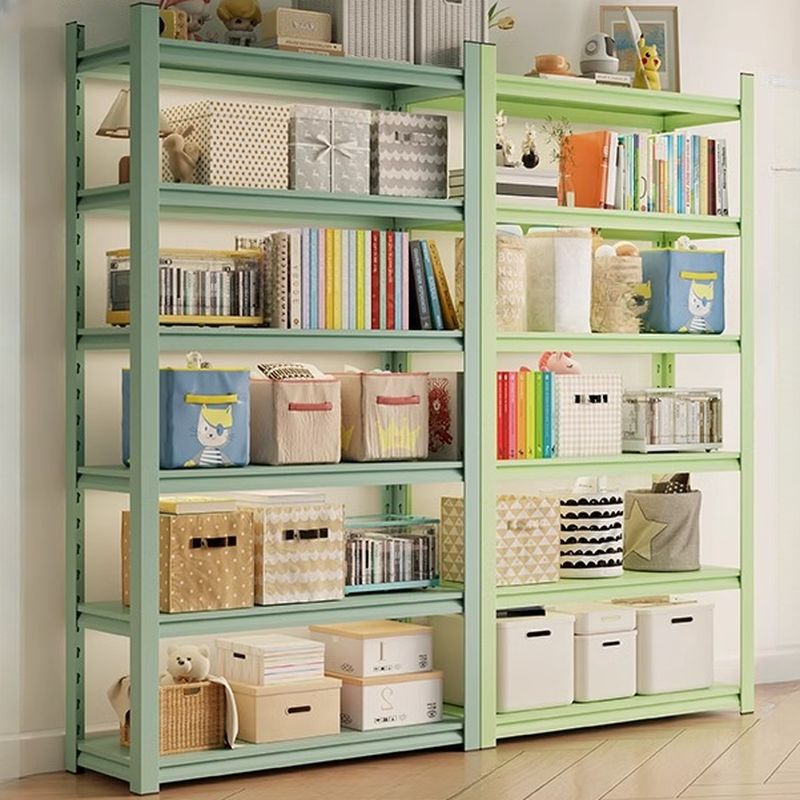 Light Green Minimalist Alloy Shelf with Adjustable Detached Design for General Storage