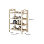 Art Deco Bambusa Rectangle Shoe Rack in Chalk with 6 Shelves for 11-40 Pairs in Drawing Room