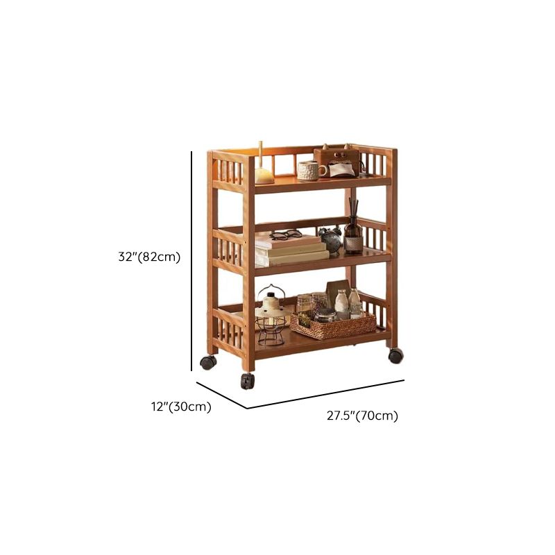 Tan Modern Tower Shelf with Compartment Drawers