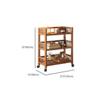 Tan Modern Tower Shelf with Compartment Drawers