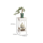 Chalk 2 Tiers/3 Tiers Square/Rectangle Plant Stand Side Table with Manufactured Wood Top, 1 Piece Set, 2 Shelves/3 Shelves, and Legs