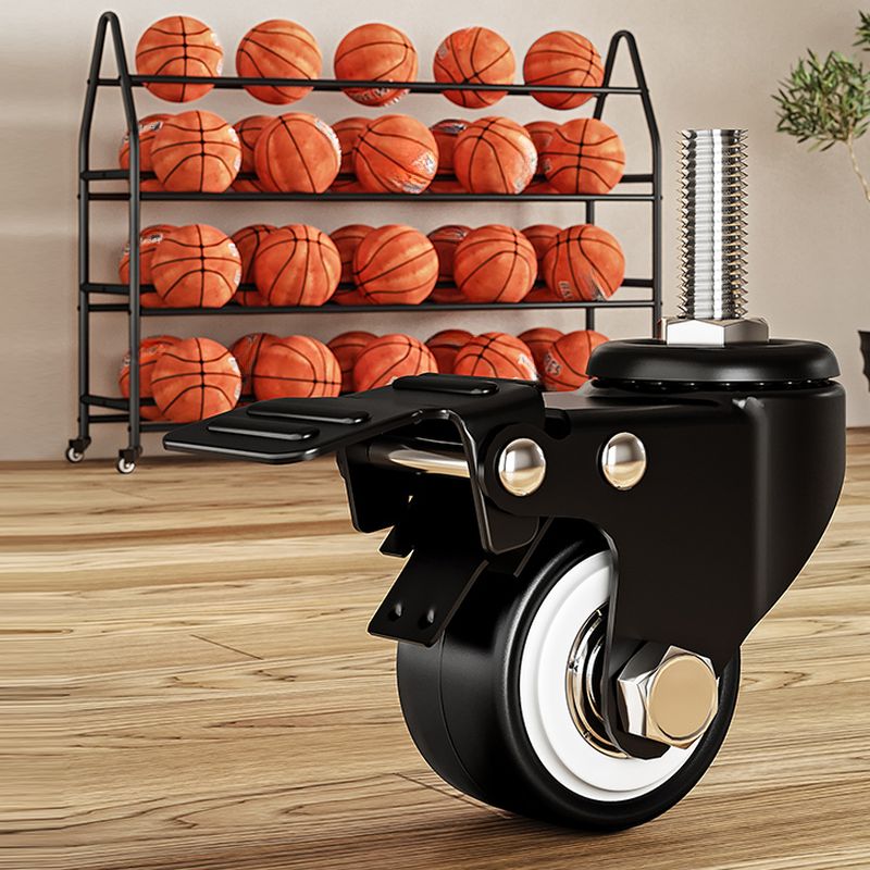 Modern Lavish Tower Shelf with Caster Wheels, Steel Frame, and Unfixed Installation