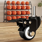 Modern Lavish Tower Shelf with Caster Wheels, Steel Frame, and Unfixed Installation