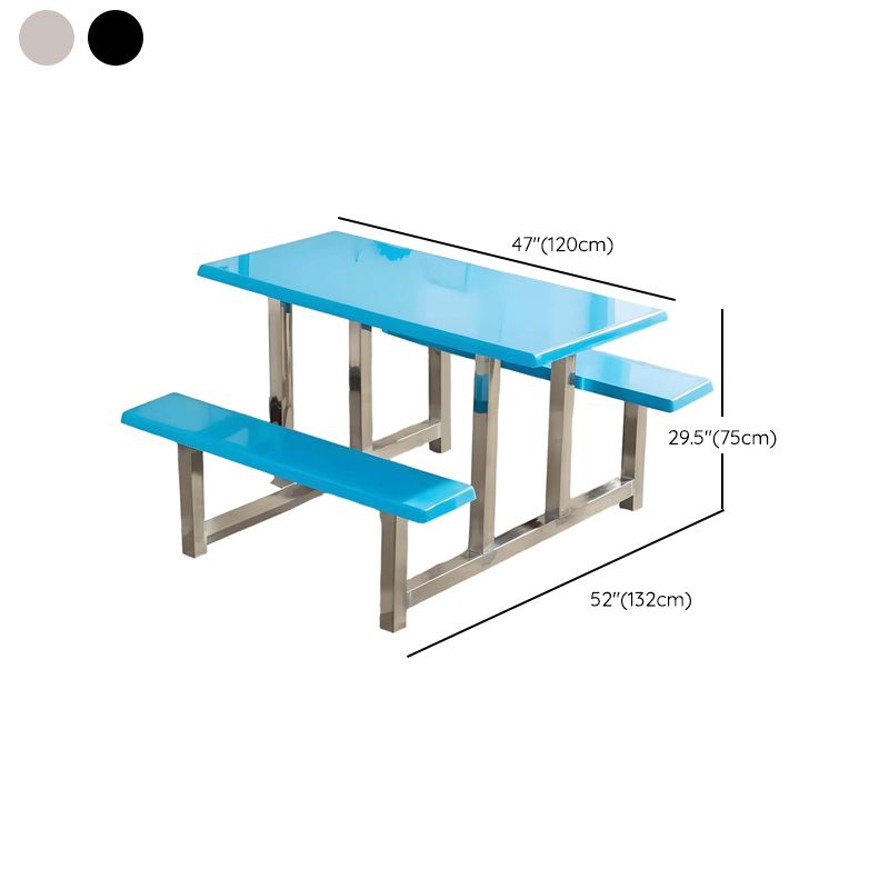 Simplistic Bench with Eased Edge, Assembly Required, Alloy/Composite Wood Cover, Rectangle Shape