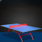 Versatile Ping Pong Table with Synthetic Laminate Top in Dark Blue, Suitable for Indoor and Outdoor Use, Includes Table Tennis Paddle