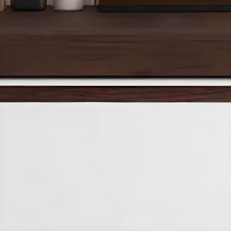 Modish Large Vanity Set with Reclaimed Wood Table Top, White Chair, and 6/3 Drawers