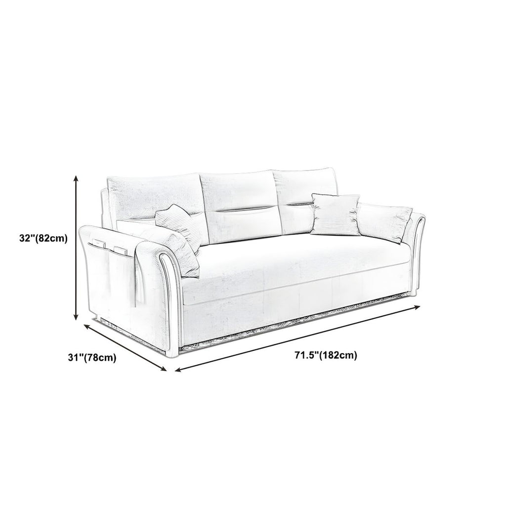 Fabric Sofa Bed Settee Furniture Flared Arm Latex Filled Sofa