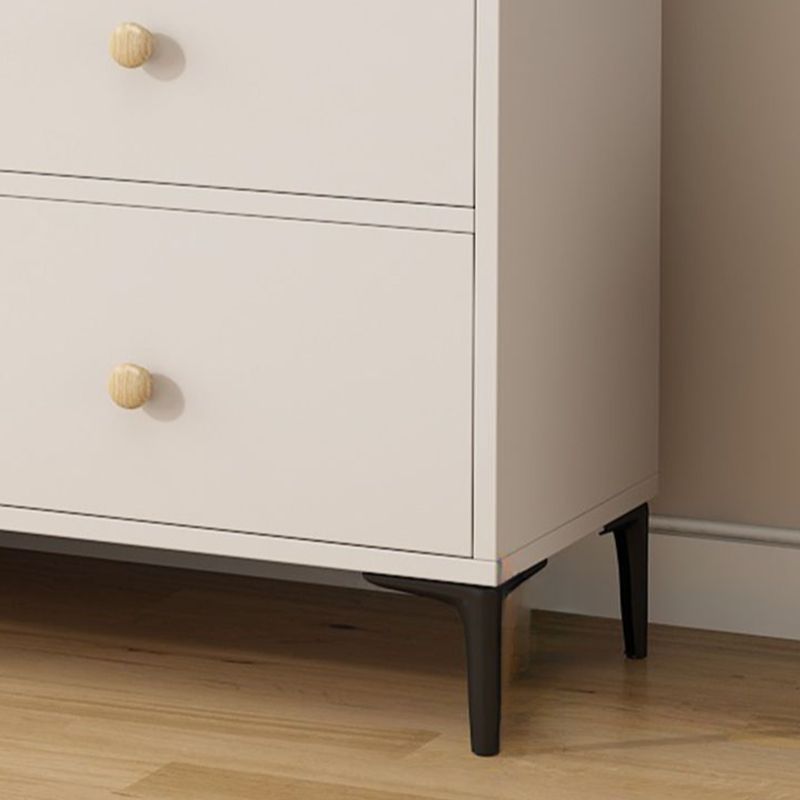 Antique White Self-supporting Microwave Shelf Cabinet with 3 Drawers, Standard Size, 2 Shelves, Engineered Wood Countertop, and Glass Doors
