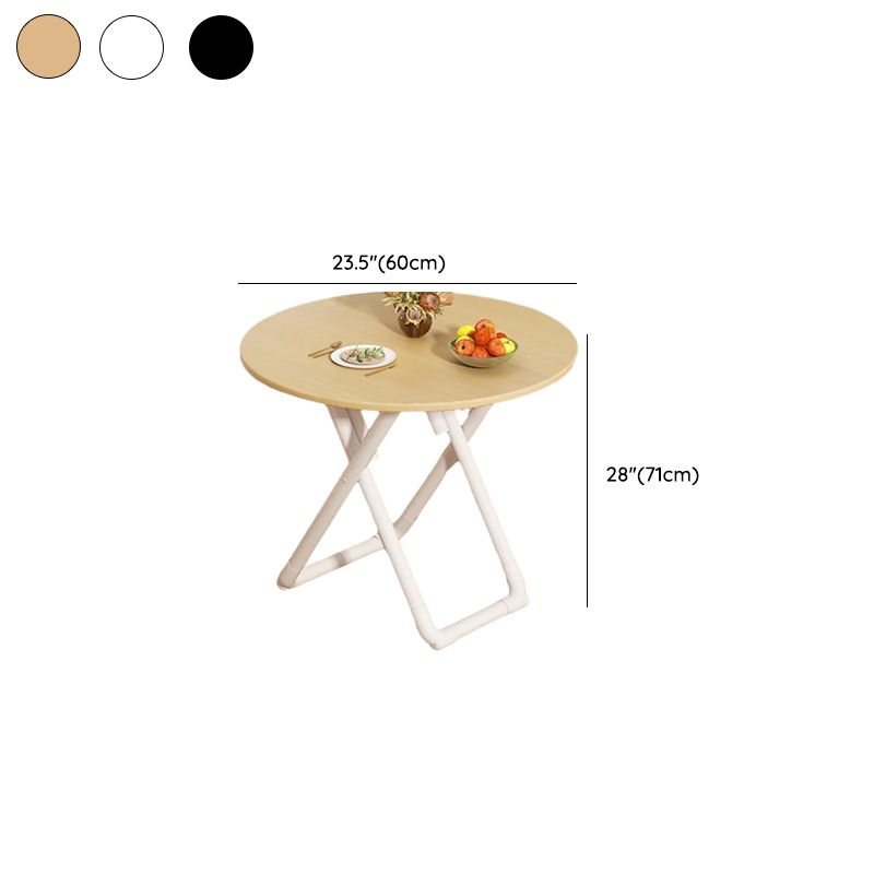 Veneer Dining Table with Crisscross Legs, No Extra Durability, Foldable Square Top for 2 People