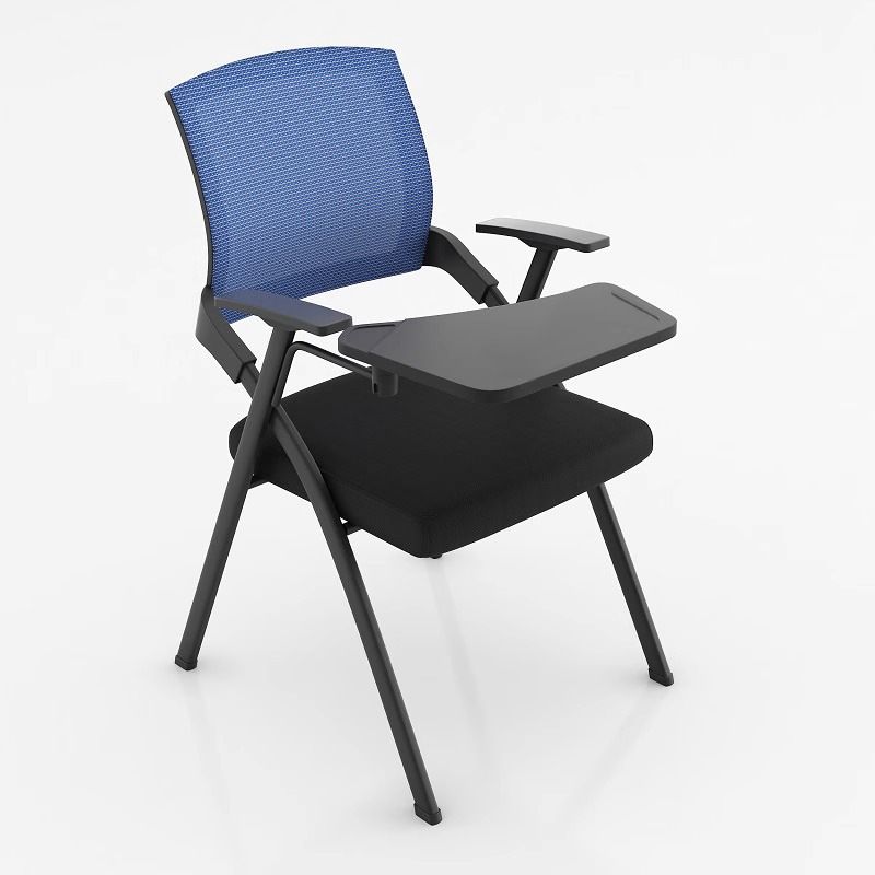 Simple Midnight Black Upholstered Ergonomic Office Chairs with Armrest
