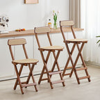 Tropical Cocoa/Natural Color Willow Space-saving Bistro Stool