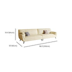 White Standard Sofa/Single Sofa with Armrest and 3 Pillows/1 Pillow