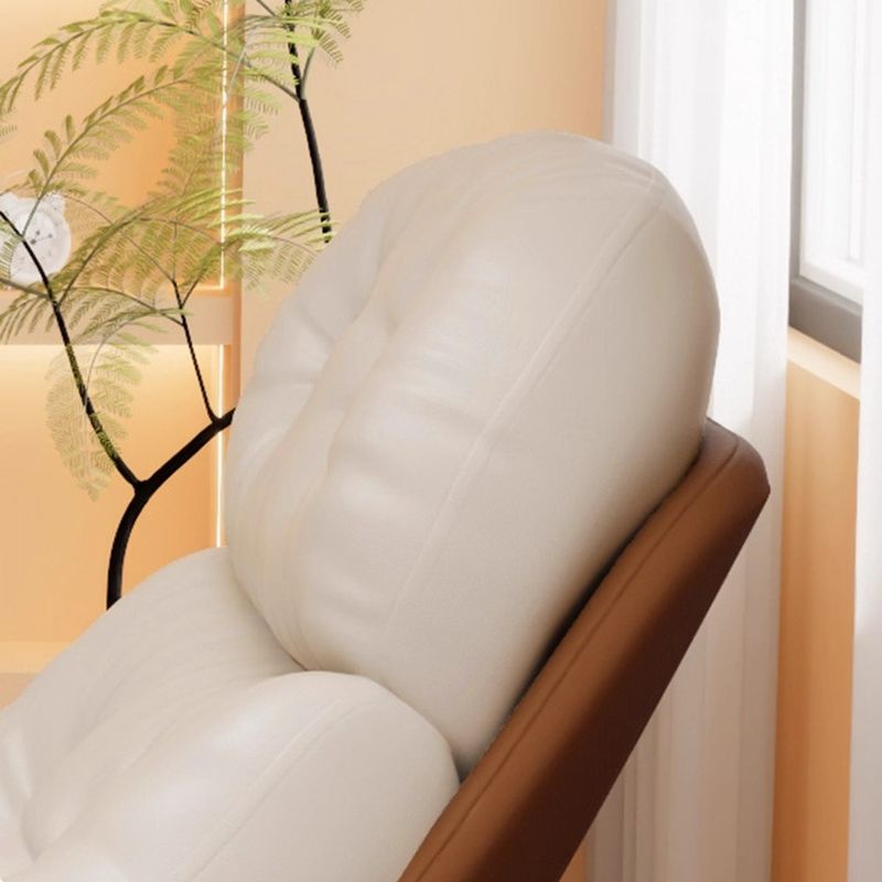 Art Deco Abstract Side Chair with Sewn Pillow Back, Rotatable, Decorative-stitched, and Reclining
