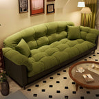 Modern Standard Sofa in Midnight Black/Dove Grey/White with Armrest