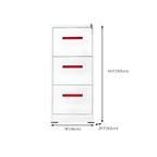 Modern Steel Vertical Filing Cabinet with Lock, Drawers & Self-Close Glides