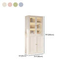 Steel Vertical Organizing Shelf with 2 Cabinets and 6-Shelf Closed Back