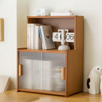 Organizing Shelf with 3-Shelf/2-Shelf/4 Shelves Vertical Opaque Glass Closed Back