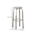 1/2/4 Pieces Silver Stainless Steel Contemporary Bar Pub Table Set