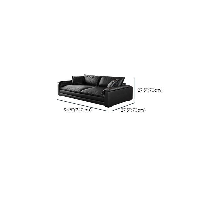 Drawing Room Standard Sofa in Midnight Black with Armrest