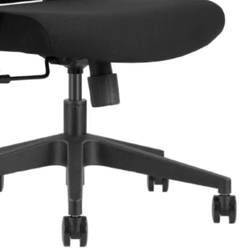 Upholstered Office Chairs in Midnight Black/Dove Grey with Armrest, Portable Wheels, Lumbar Support, Adjustable Back Angle, and Headrest