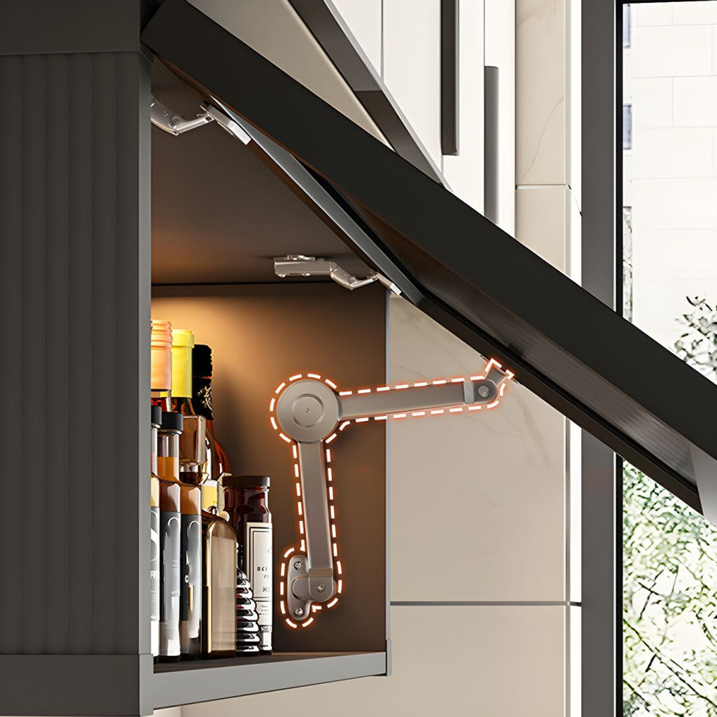 Modern Wall Mounted Display Stand Metal Storage Cabinet for Kitchen