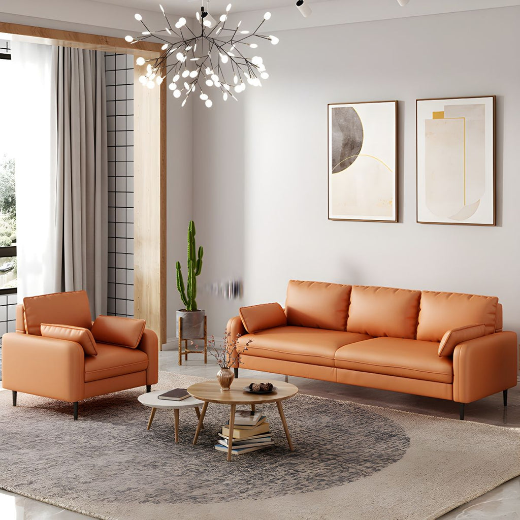 Modern Pillow Back Sofa with Storage Not Included for 35-40 Women
