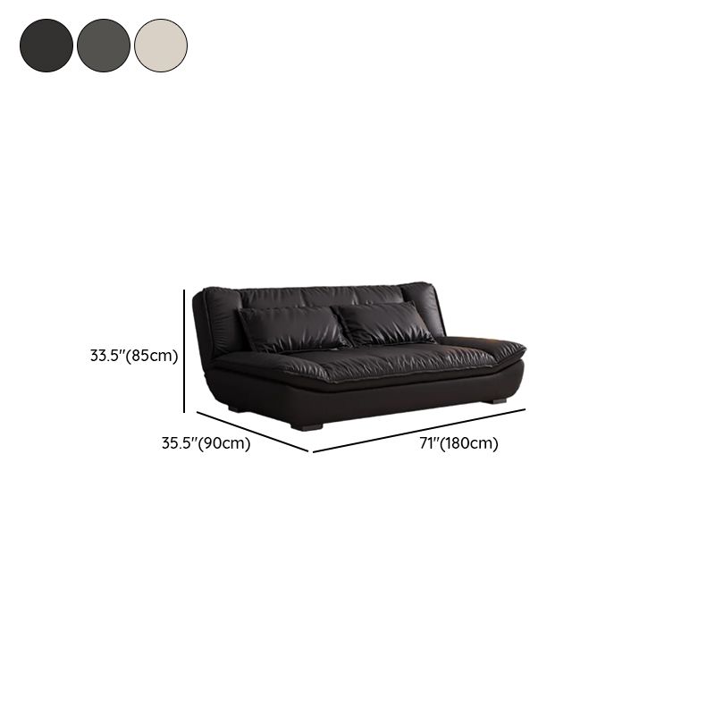 Simplistic Scratch-defiant Futon Fold Out Bed with Pillow Back Loveseat and Pillow in King/Queen/Full Size