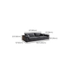 Modern Flared Arm Sofa with Water Resistant and Bolster Pillows