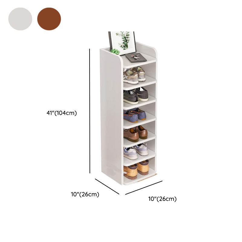 Composite Wood Square Shoe Storage with Capacity for 1-10 Pairs in Drawing Room, Includes Individual Shoe Cubby Holes and Closed Back