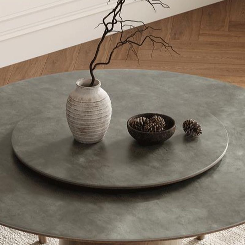 Tan Base Stone Dining Table with Anti-Fouling Sintered Stone Top, 4-person Seat/Seating for 8/Seating for 6
