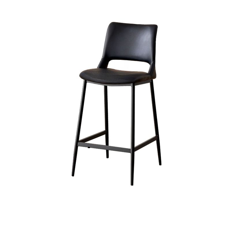 Casual Rawhide Bar Stools in Midnight Black/Lemon Color/Caramel with Back, Saddle Seat, and Leg Rest