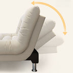 Simple Rainproof Futon Convertible Sofa with Tufted Back Loveseat, Stitch-tufted, Full/Queen Bed Size