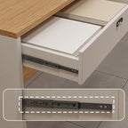 Office Computer Desk with Secure Drawer, Cable Management, and CPU Stand