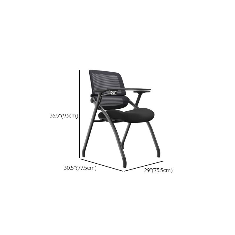 Minimalist Fixed Metal Gliding Side Chair/Multipurpose Chair With Arms Adapted for Tile Flooring