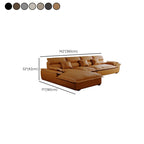 L-Shape Ink/White/Brown Sofa Recliner with Left Orientation