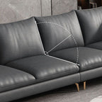 Modern High-Density Sponge Sofa with Water Resistant Seat and Included Pillow