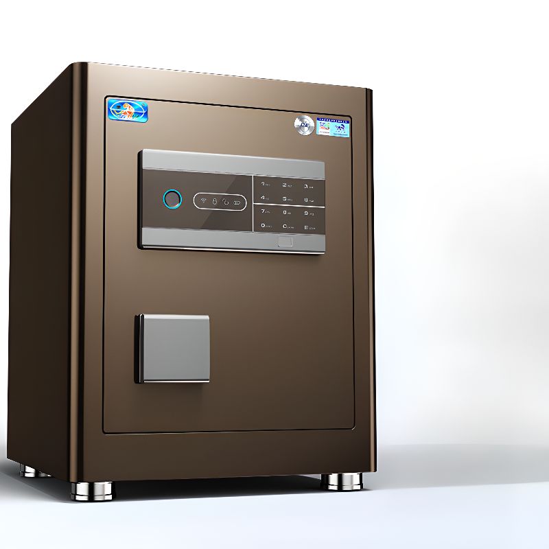 Steel Security Safe with Battery, Pry Resistant Durability, Lockable, Keys, Interior, and Shelves
