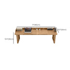 Casual Writing Desk with Easy Assembly, Odor Resistant Sleigh Base, Natural Wood Top, Unattached