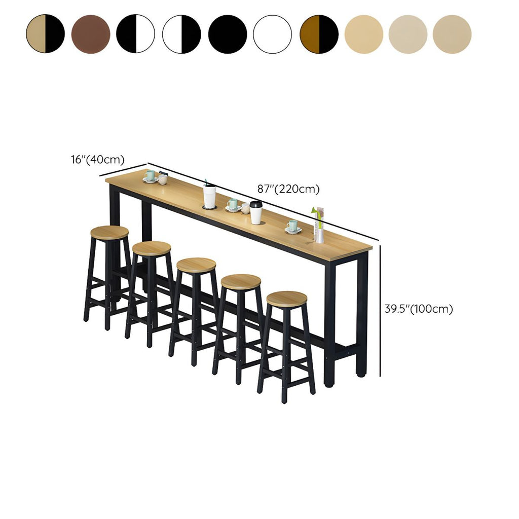 Modern Home Bar Set with No Distressing, Non-Swivel, and Limited Warranty