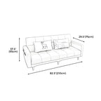 Square Arm Modern Storage Sofa with Biscuit Back Convertible Sofa for Living Room