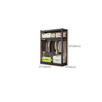 Black Modern Simple Style Coat Tree with Container Storage, 3 Shelves, and Steel Frame
